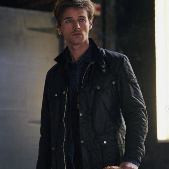 Barbour Tourer DUKE Waxed Motorcycle Style Jacket in Black MSRP$485 British Lux - Picture 1 of 16